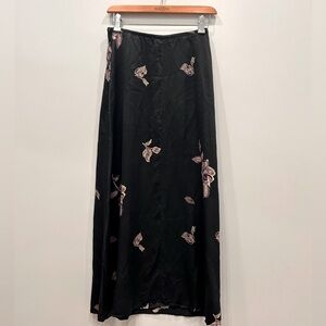 Vintage 100% silk floral maxi skirt by The Limited